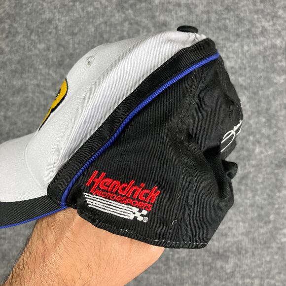 Jimmie Johnson #48 NASCAR Hat Gray Black Adjustable Embroidered Racing Cap - Picture 4 of 7